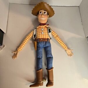 Disney Pixar Toy Story Thinkway Toys 1995 Talking Pull String Woody Doll 16" Hat